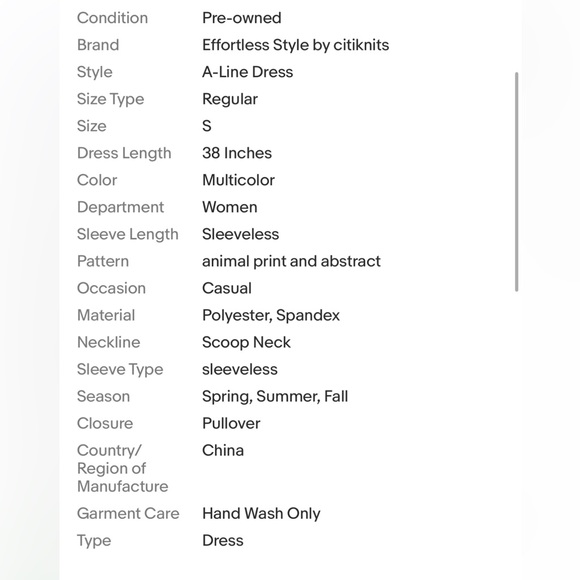 Effortless Style by citiknits brown sleeveless dress size small - Picture 11 of 11